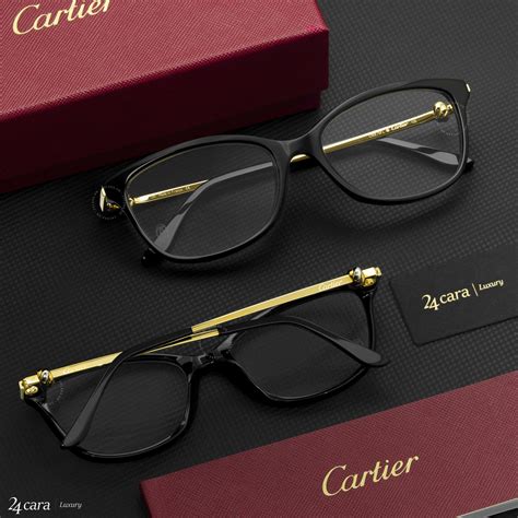 black cartier glasses|clear frame cartier glasses.